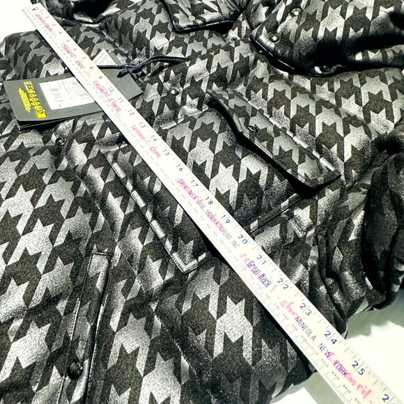 RARE Moncler X Frgmt Borage Down Jacket Men 2/ M Black Houndstooth Full Zip NWT - Picture 12 of 16